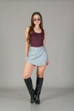 Curva ART.7110 SHORT POLLERA GRIS MEDIO