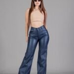 ART.7094 WIDE LEG CON PLIEGUE AZUL