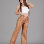 ART.7095 WIDE LEG CON PLIEGUE BEIGE