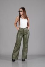 ART.7096 WIDE LEG CON PLIEGUE VERDE - Imagen 2